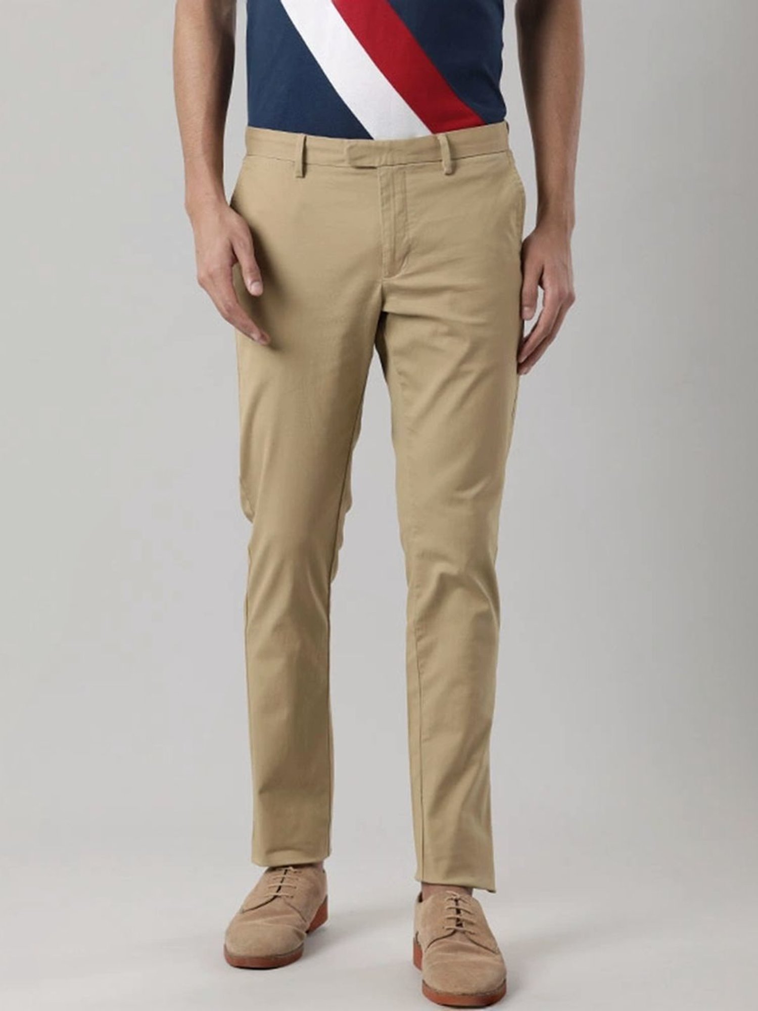 Indian Terrain Khaki Slim Fit Trousers