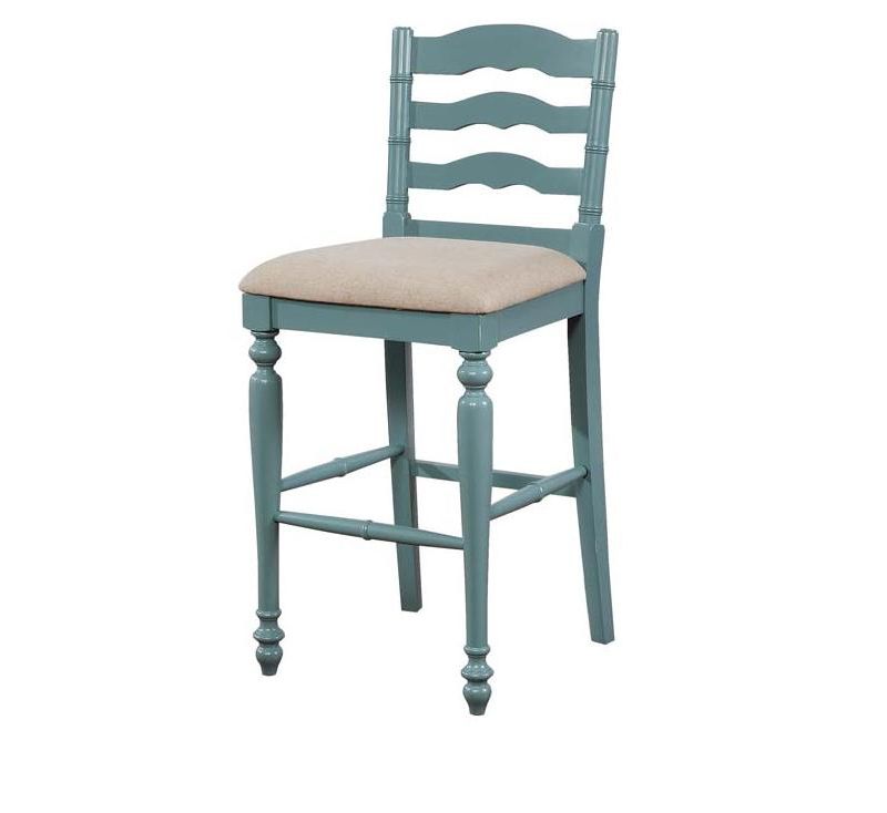 Linon Melva Antique Blue Bar Stool