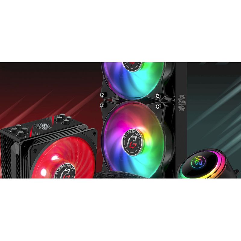 Cooler Master MasterLiquid ML240R RGB Phantom Gaming Edition - 2 x 120 mm - 2 x 66.7 CFM - Liquid Cooler Cooler - 4-pin PWM, 3-pin