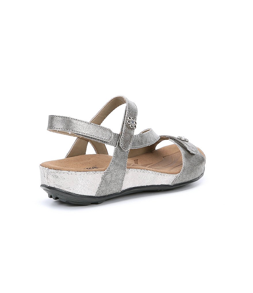 Romika Fidschi 54 Leather Strappy Wedge Sandals