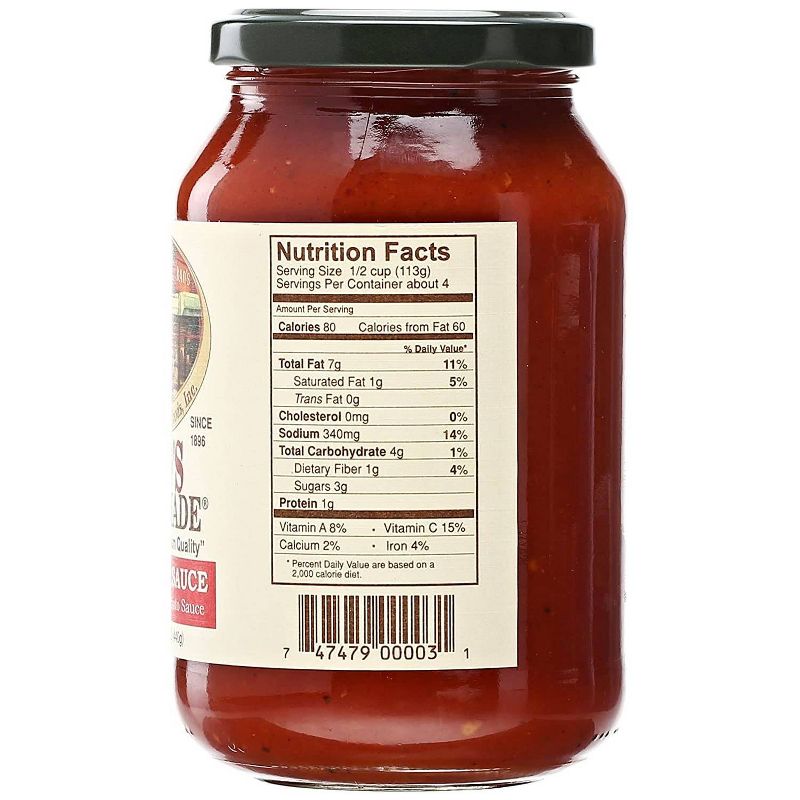 Rao's Homemade Marinara Sauce Premium Quality All Natural Tomato & Pasta Sauce Keto Friendly & Carb Conscious - 15.5oz