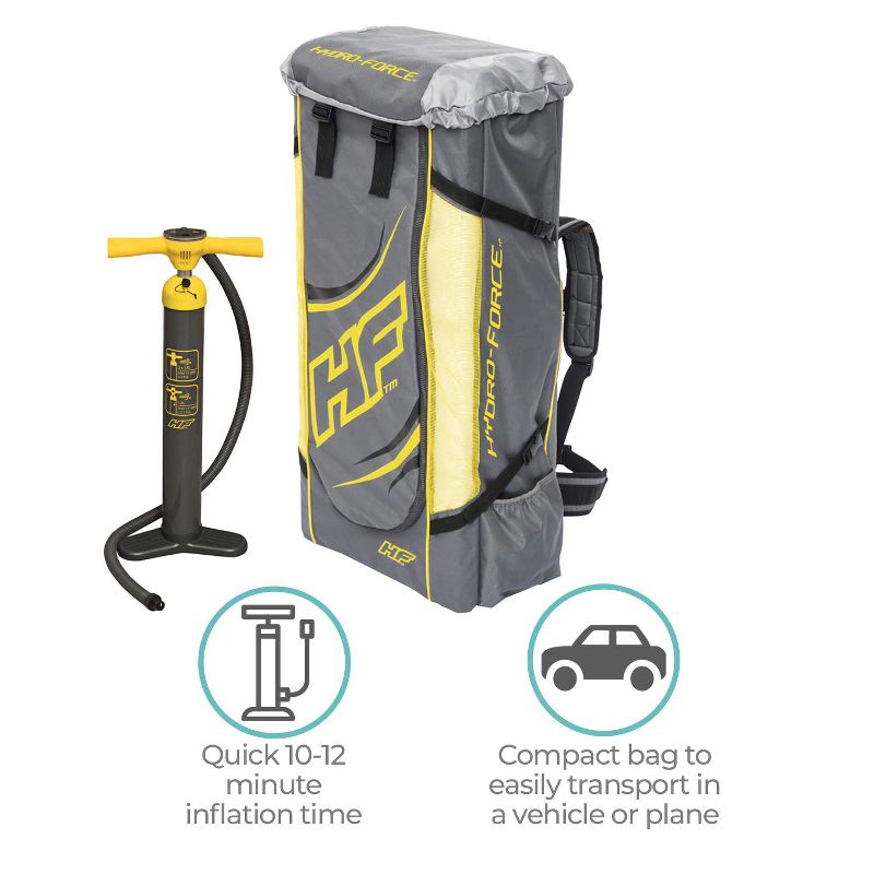 Bestway Hydro Force Huaka'i Tech 10 Foot Inflatable SUP Paddle Board with Pump