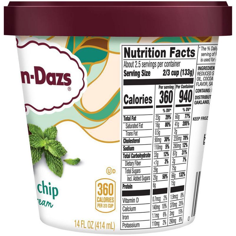 Haagen-Dazs Mint Chip Ice Cream - 14oz