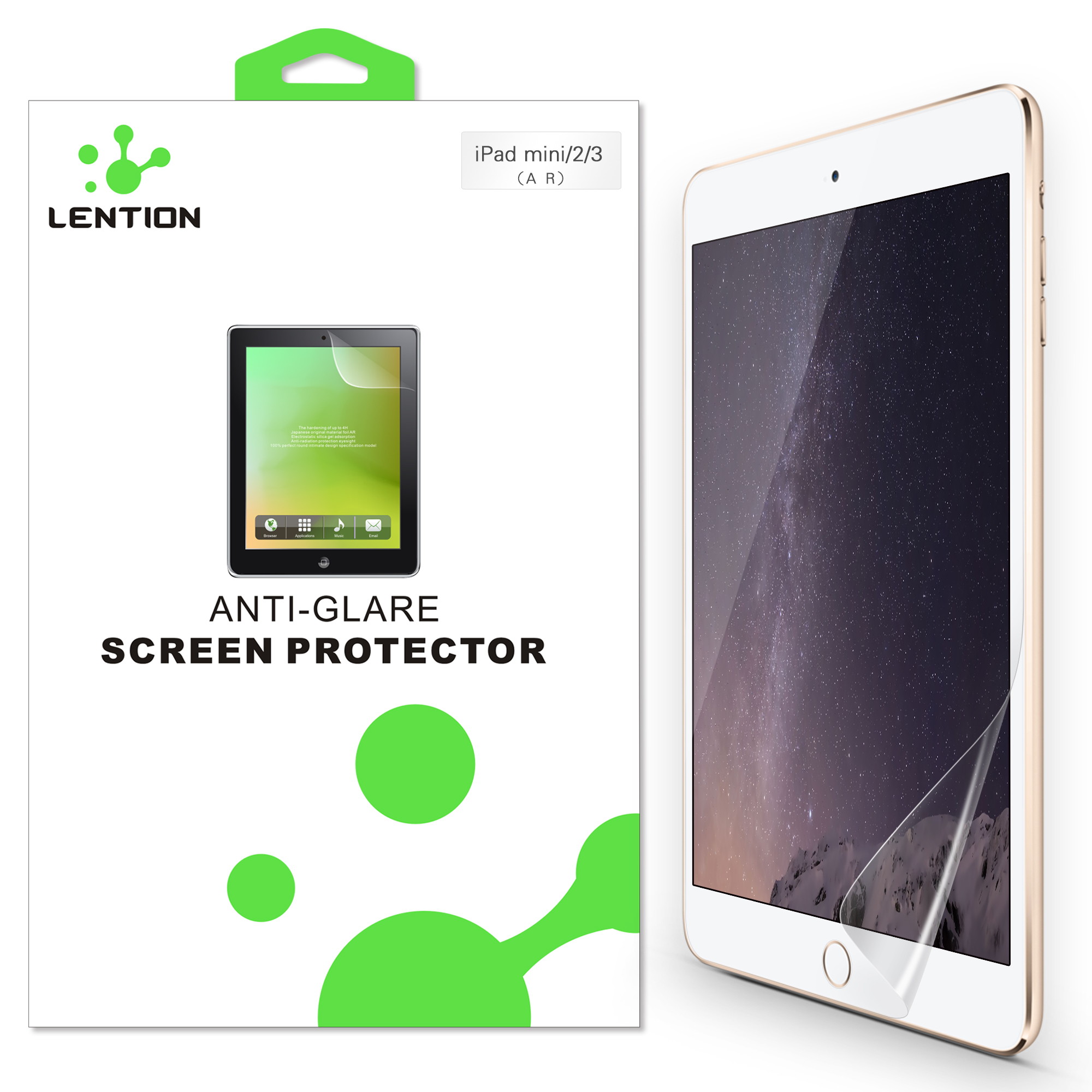 LENTION HD Clear Screen Protector Film, iPad Mini Screen Protector for Apple iPad Mini 1/2/3