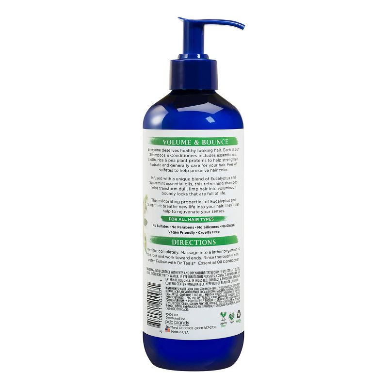 Dr Teal's Eucalyptus and Spearmint Volume & Bounce Shampoo - 16oz