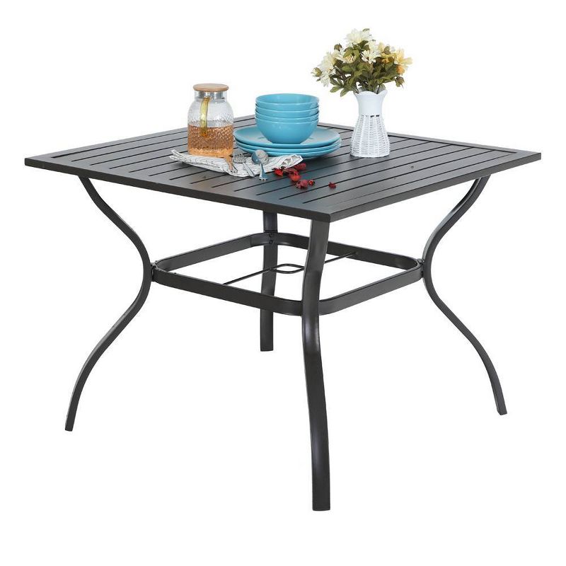 Circi 5pc Outdoor Dining Set - Black and Charcoal - CosmoLiving by Cosmoplitan