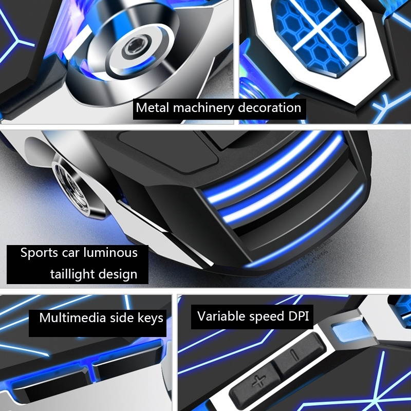 1600 DPI 7-Keys Computer Gaming 2.4G Wireless Mouse, Colour: Flywheel Black