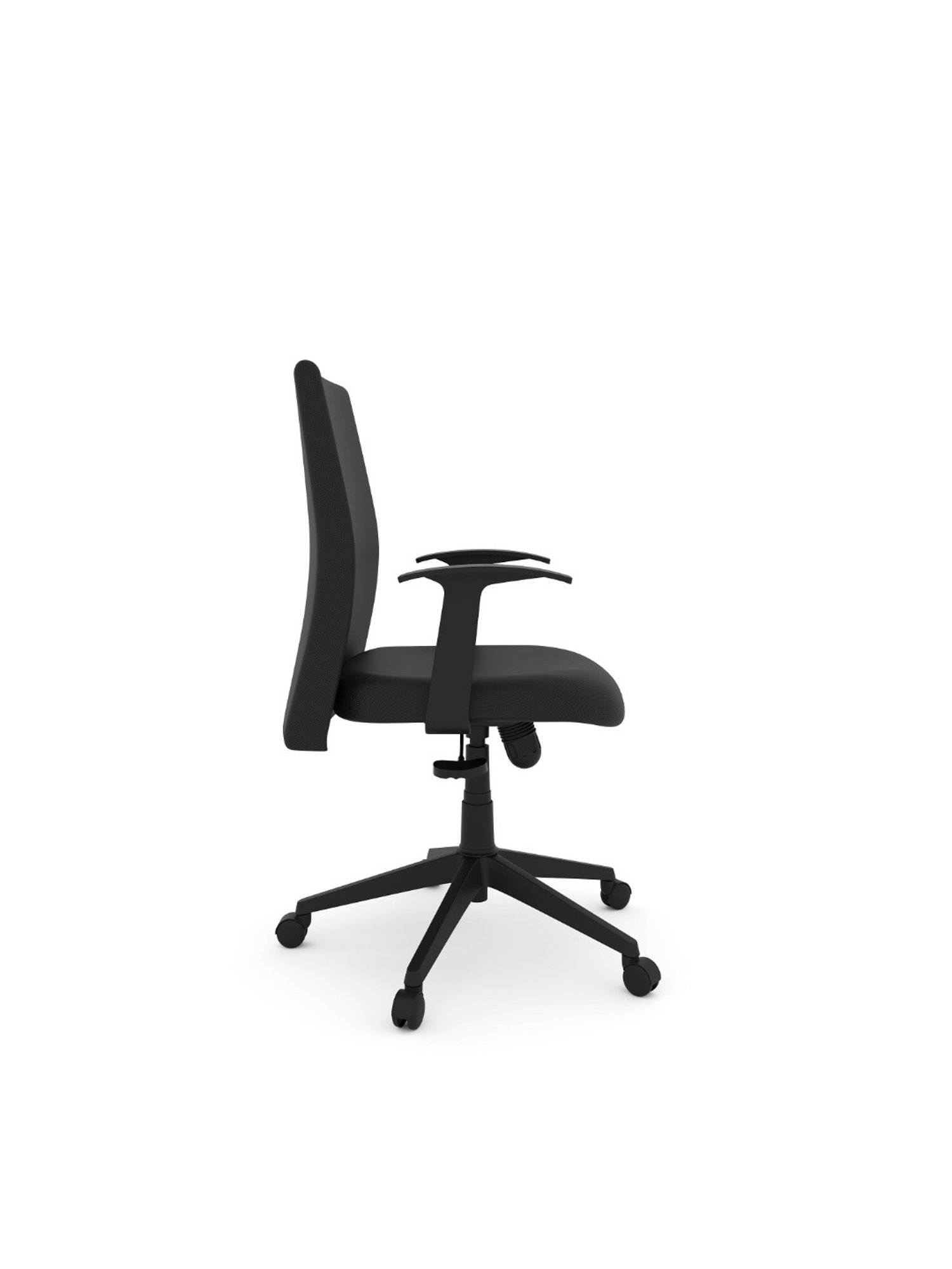 Nilkamal Optima Black Fabric Mid Back Office Chair with Height Adjustable & Swivel