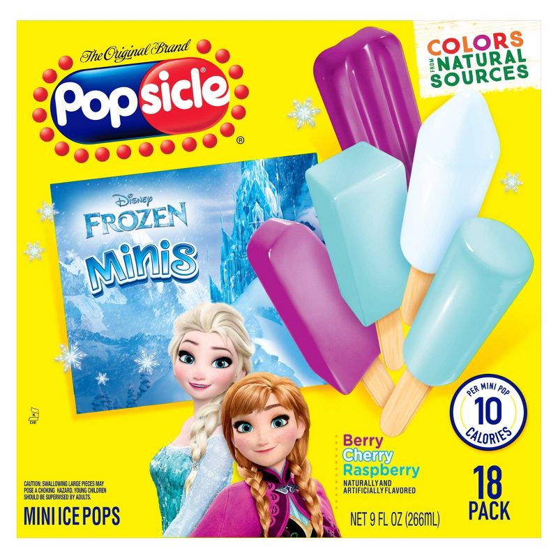 Popsicle Berry Cherry Raspberry Disney Frozen Mini Ice Pops - 18ct