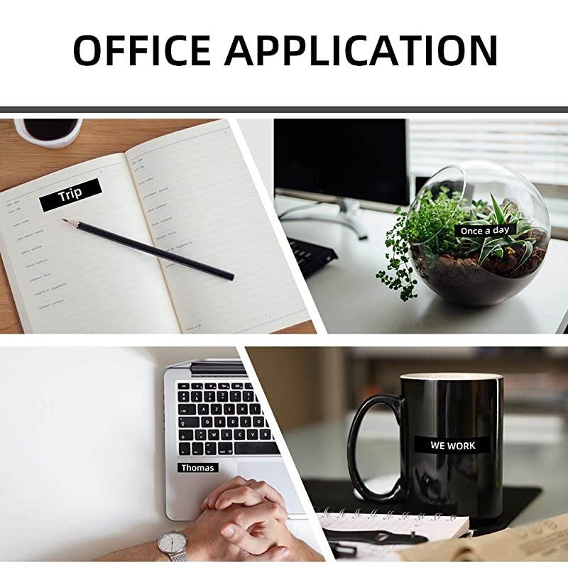 Compatible Label Tape Replacement for Brother Ptouch TZe-335 TZ-335 12mm 0.47 inch Laminated White on Black Label Tape, for Brother PT-D210 PT-D400 PT-D600 PT-H110 Label Makers, 5 Pack