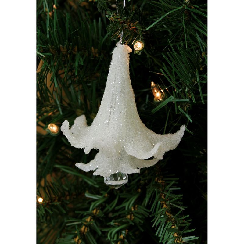 Kaemingk 3.75" Lily Flower Christmas Ornament - White