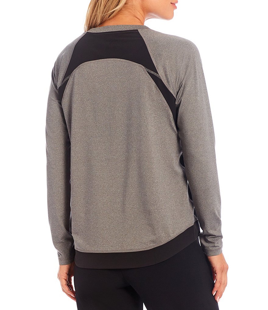 Cutter & Buck Response Lightweight Round Neck Long Raglan Sleeve Hybrid Pullover Windbreaker