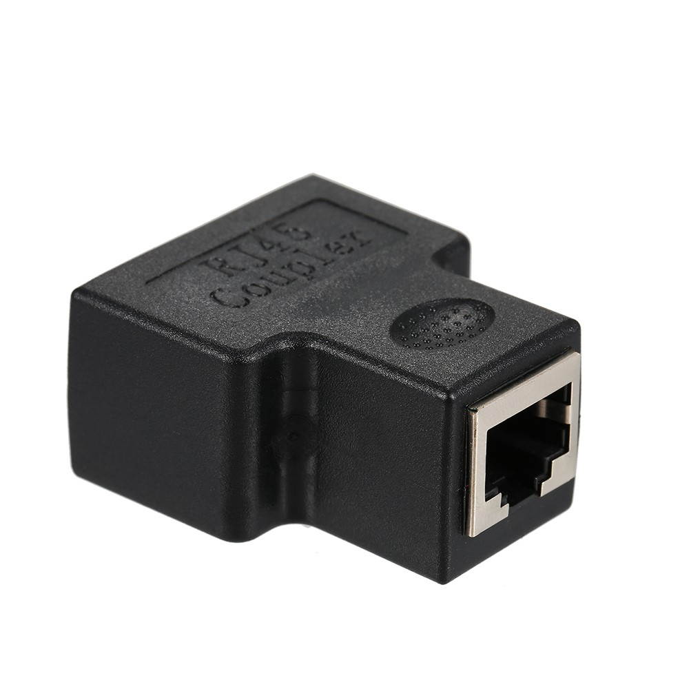 RJ45 Splitter Adapter Connector 1 to 2 Female Ports for CAT 5/CAT 6/CAT 7 LAN Ethernet Cables Socket Splitter Hub PC Laptop Router Contact Modular Plug