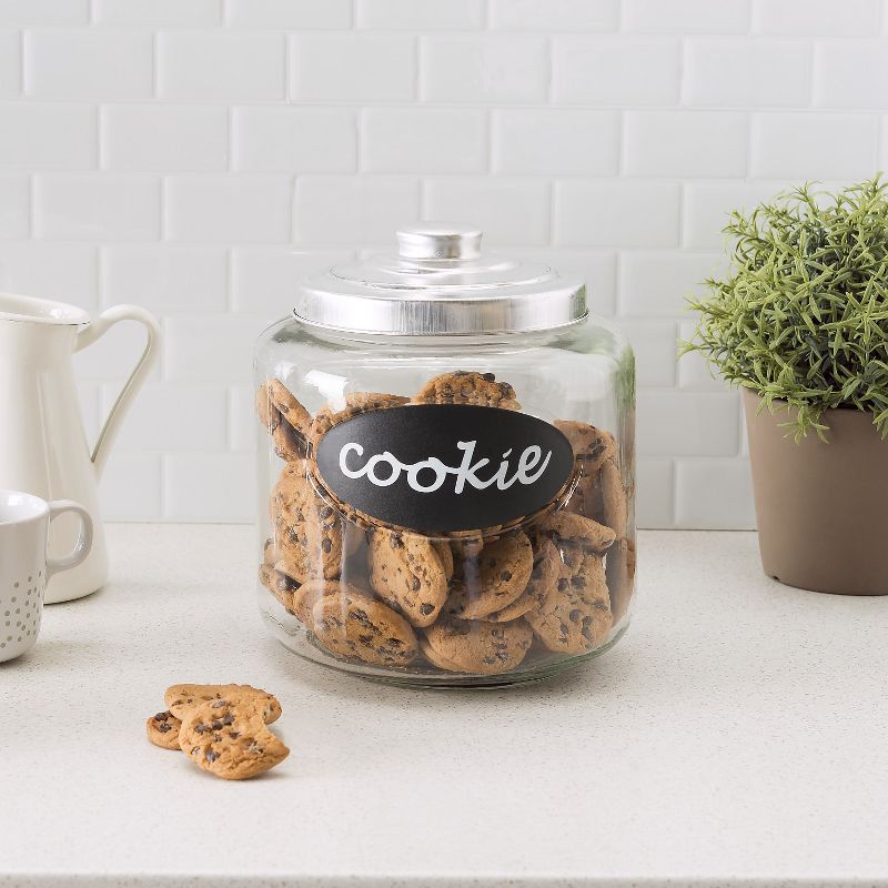 Home Basics Glass Cookie Jar with Metal Top