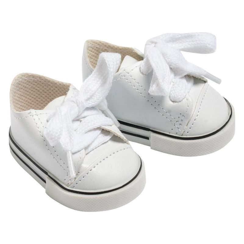 I'M A GIRLY White Faux Leather Sneakers Outfit - Fits I'M A GIRLY 18" Fashion Doll