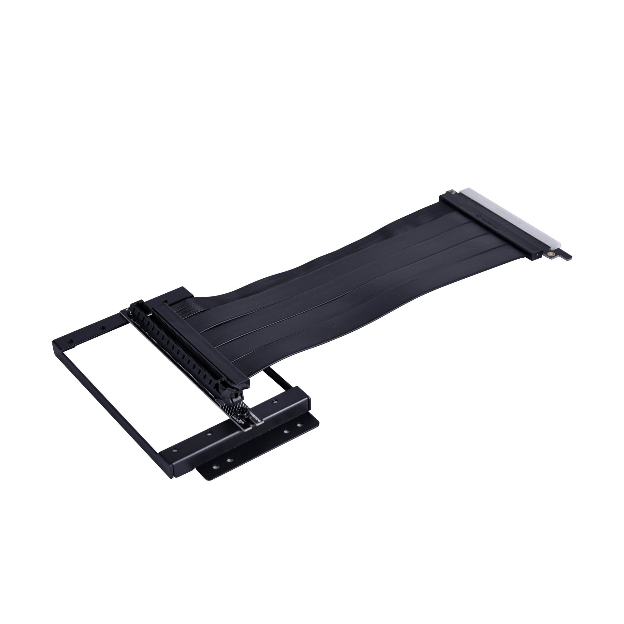 LIAN LI O11D-1X-4 Premium PCI-E 4.0 Black Extender Riser Cable 200mm and Cover Bracket for PC-O11D and PC-O11AIR