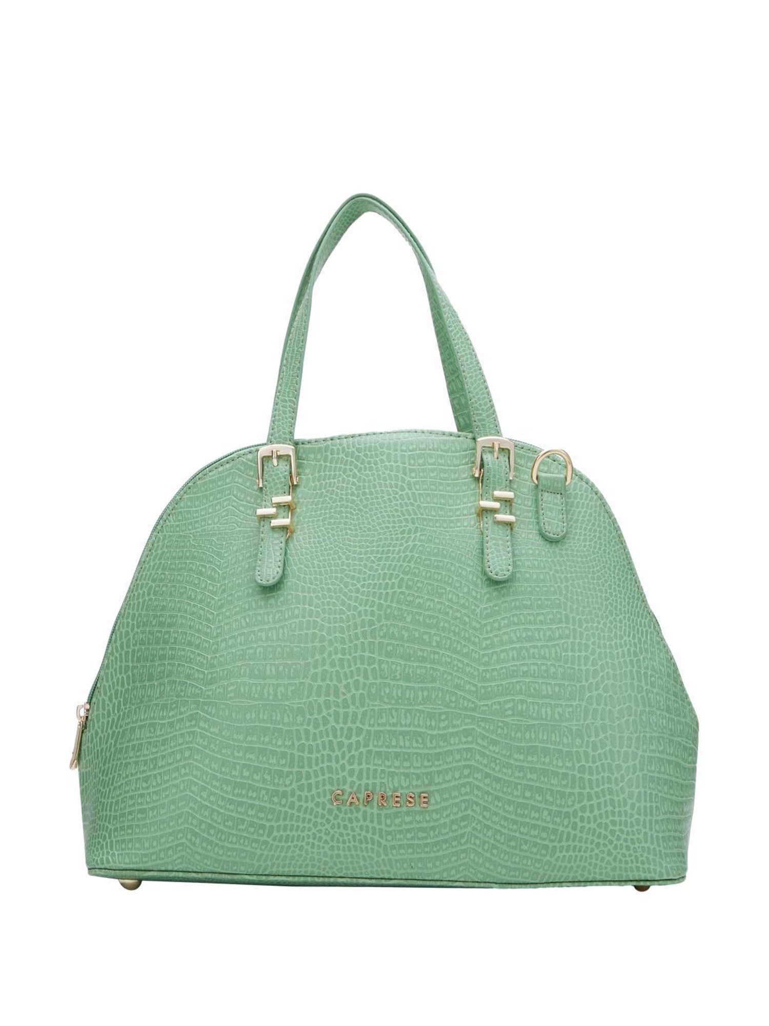 Caprese Gianna Green Faux Leather Solid Handbag