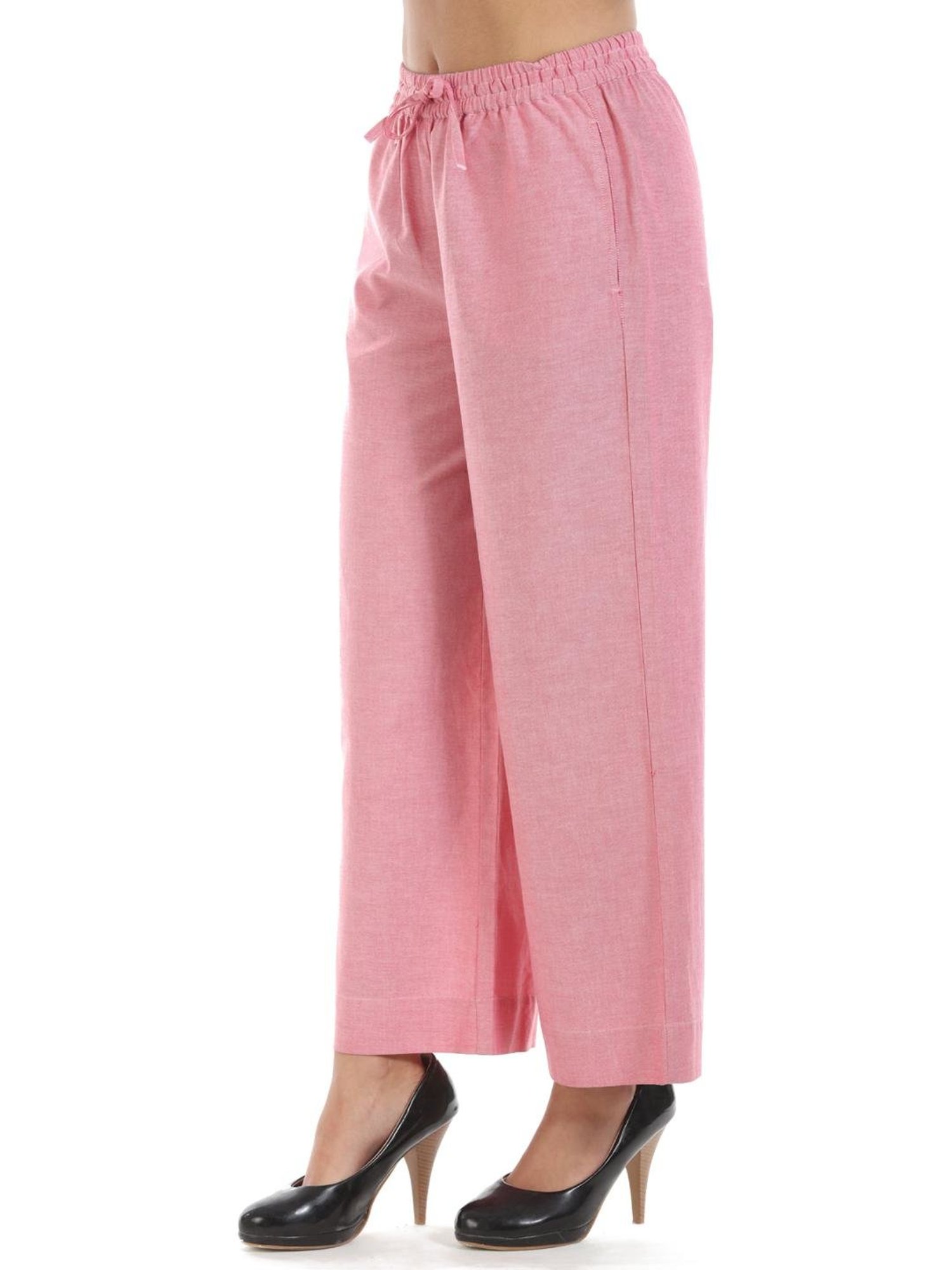 Mustard Pink Textured Palazzo