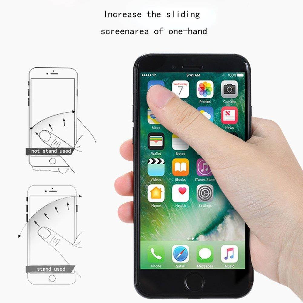 EIGIIS Ultra-Thin Cell Phone Finger Ring Stand 360 Degree Rotation 180 Degree Flip With 3m AdhesiveFor Smart Mobilephone Tablet (Red)