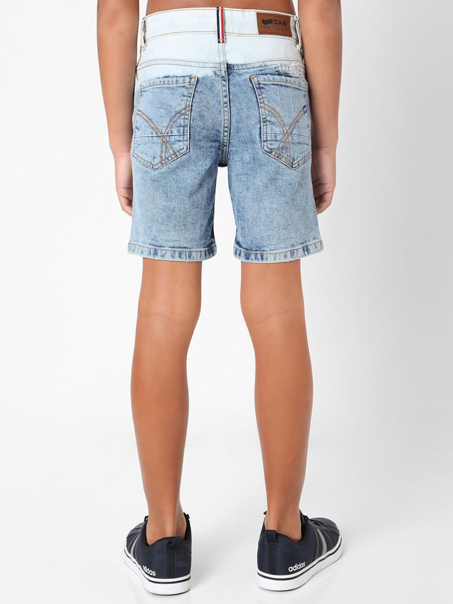 Gas Kids Blue Color Block Shorts