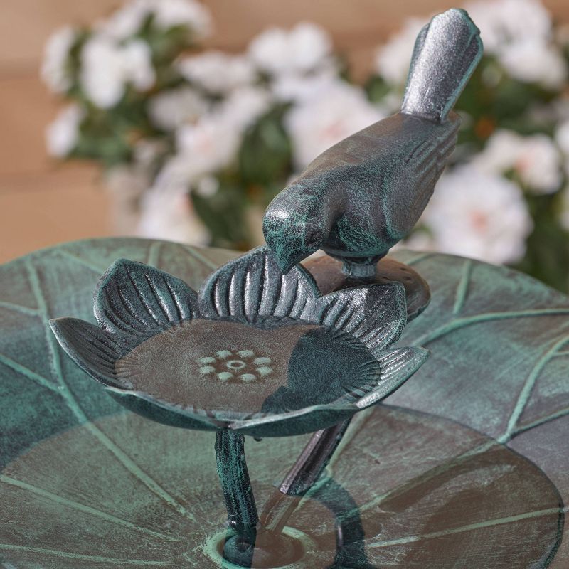 33.5" Sandberg Aluminum and Iron Bird Bath - Christopher Knight Home