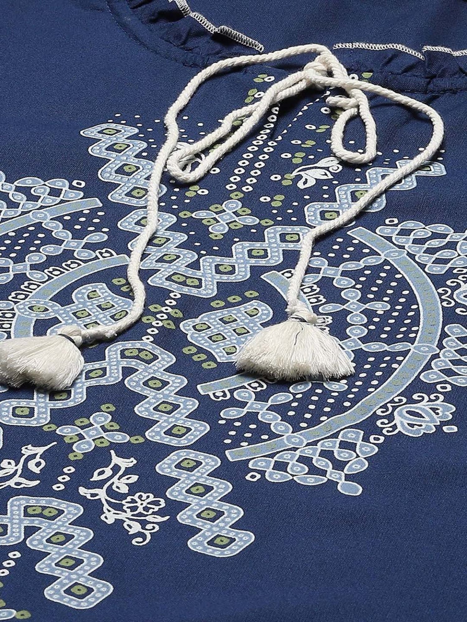 Rangriti Blue Printed Top