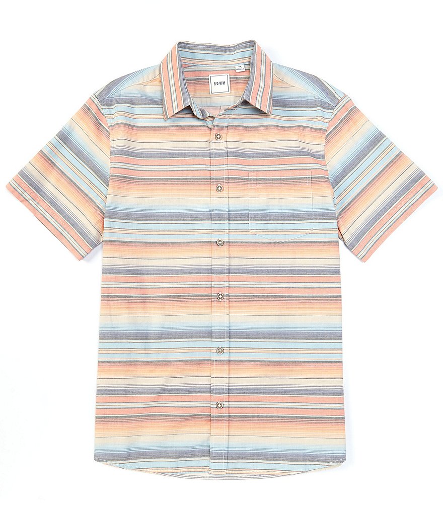 Rowm Short Sleeve Multi Stripe Sportshirt