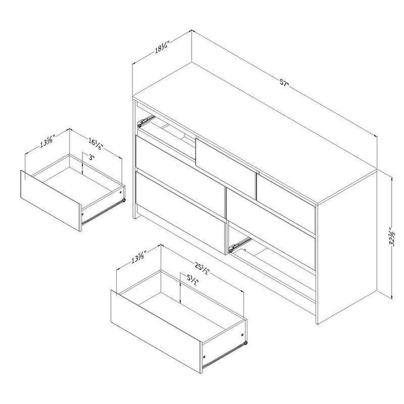 County Line 4 Drawer Chest Rum Walnut - Sauder