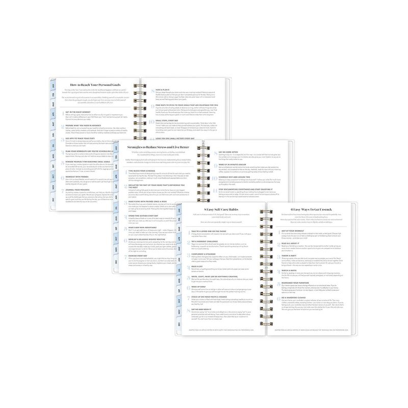 2021 Planner 5" x 8" Frosted Plastic Daily/Monthly Wirebound Hannah Blue - The Everygirl Planner