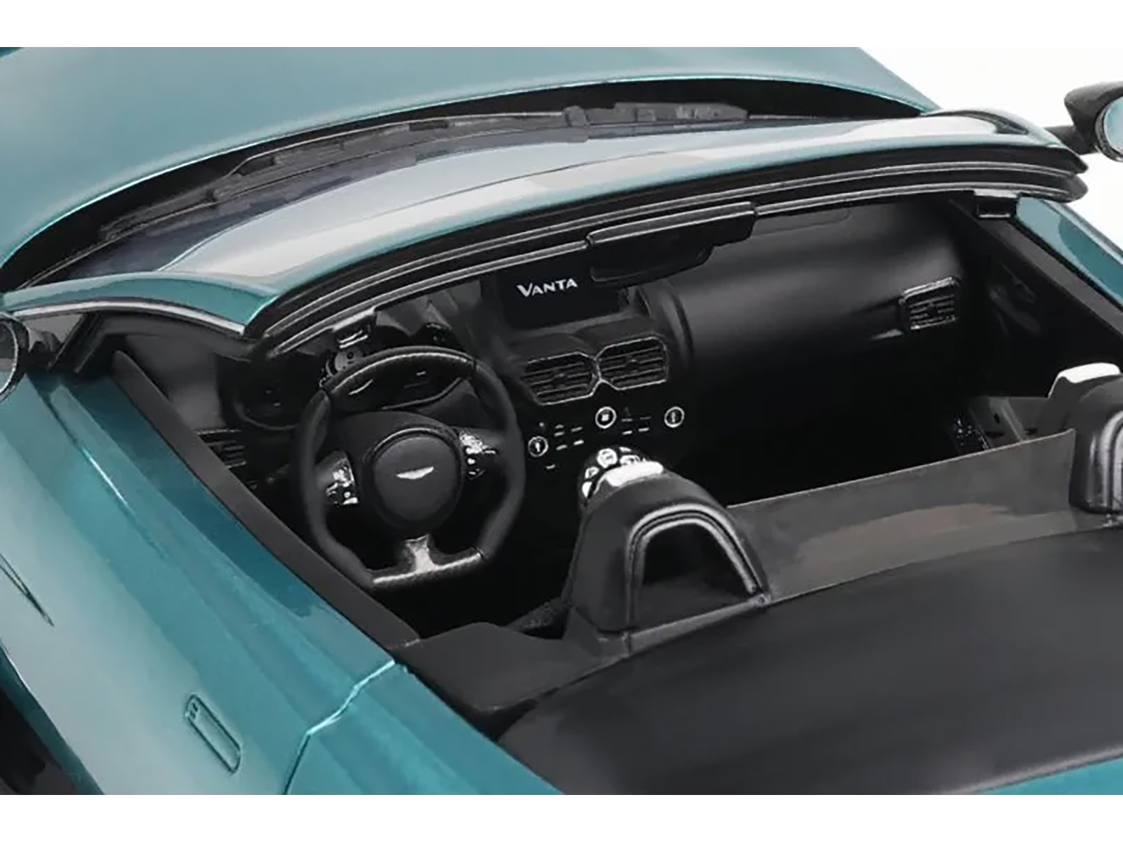 Aston Martin V12 Vantage RHD (Right Hand Drive) Scorpus Red with Black Top and Carbon Hood 1/18 Model Car by Top Speed