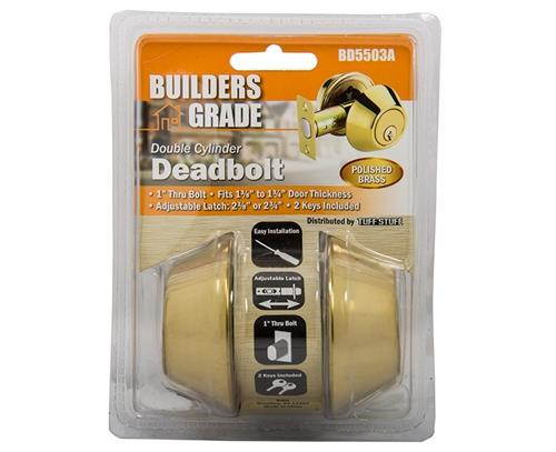 Tuff Stuff BD5526A Stainless Steel 32D Builders Grade Double Cylinder Deadbolt With Adjustable Backset