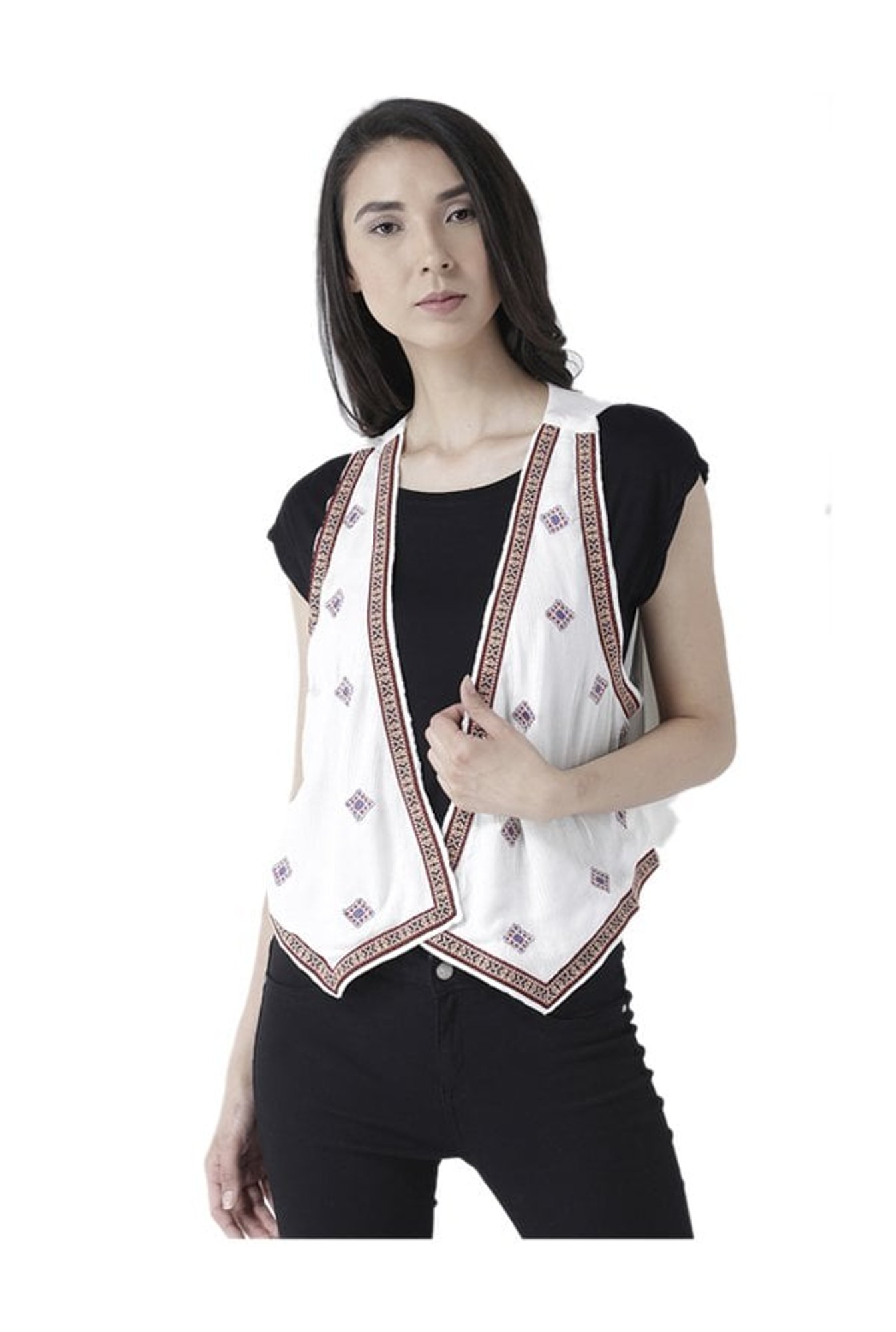 Fusion Beats Birch Printed Shrug