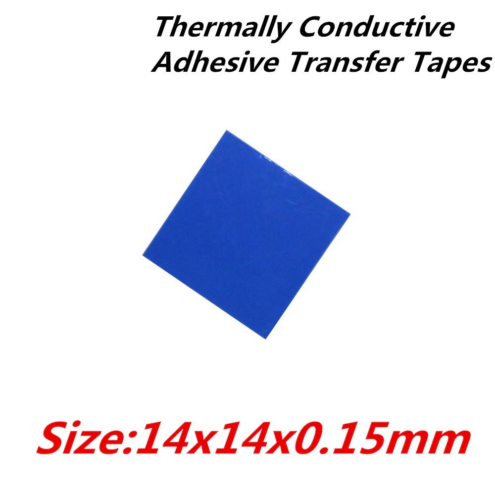 100pcs/lot  14x14mm Thermally Conductive Adhesive Transfer Tapes thermal pad double sided tape for heatsink  radiator