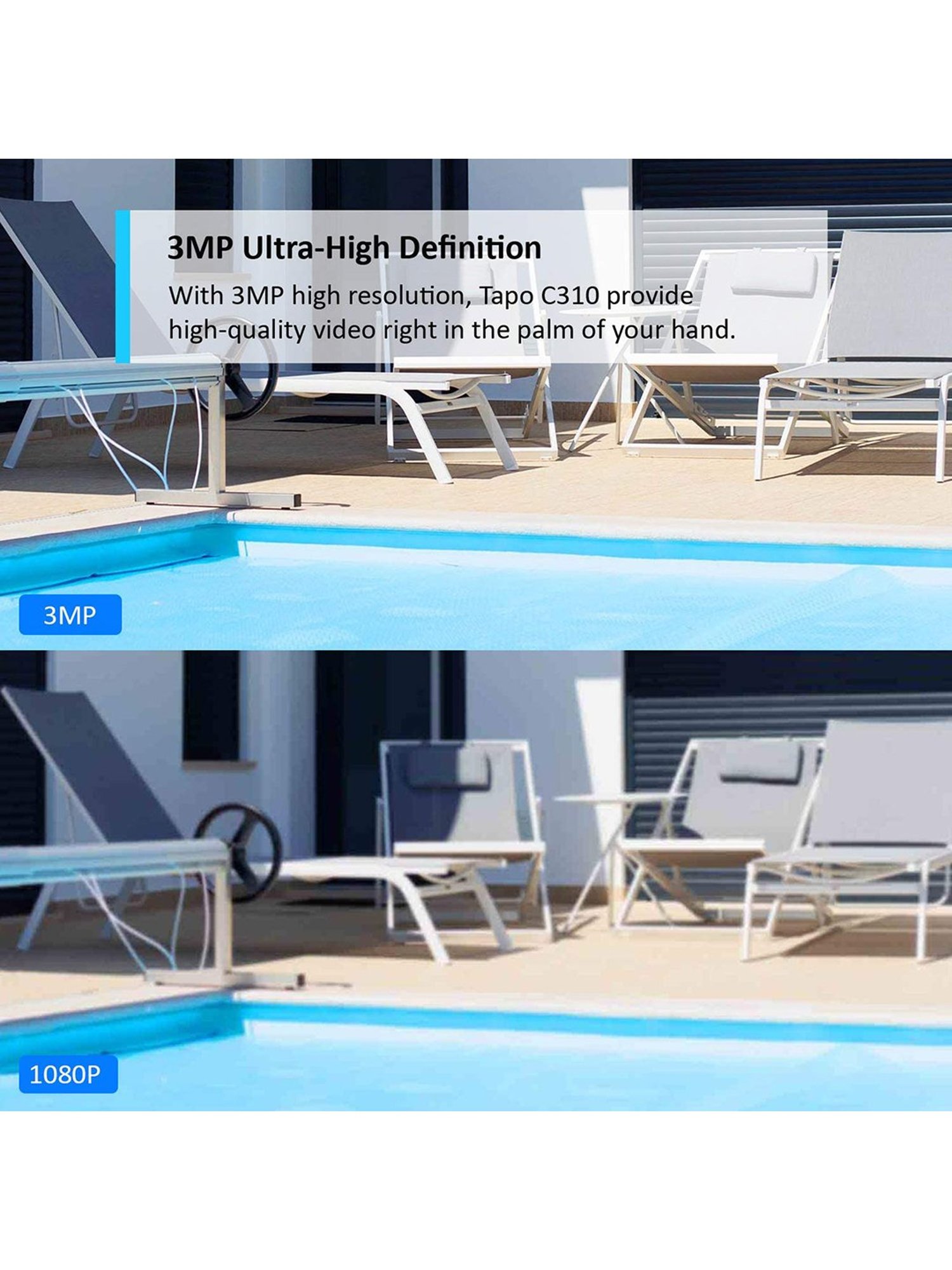 TP-LINK Tapo C310 3MP 1296p Outdoor Wi-Fi Security Camera (White)