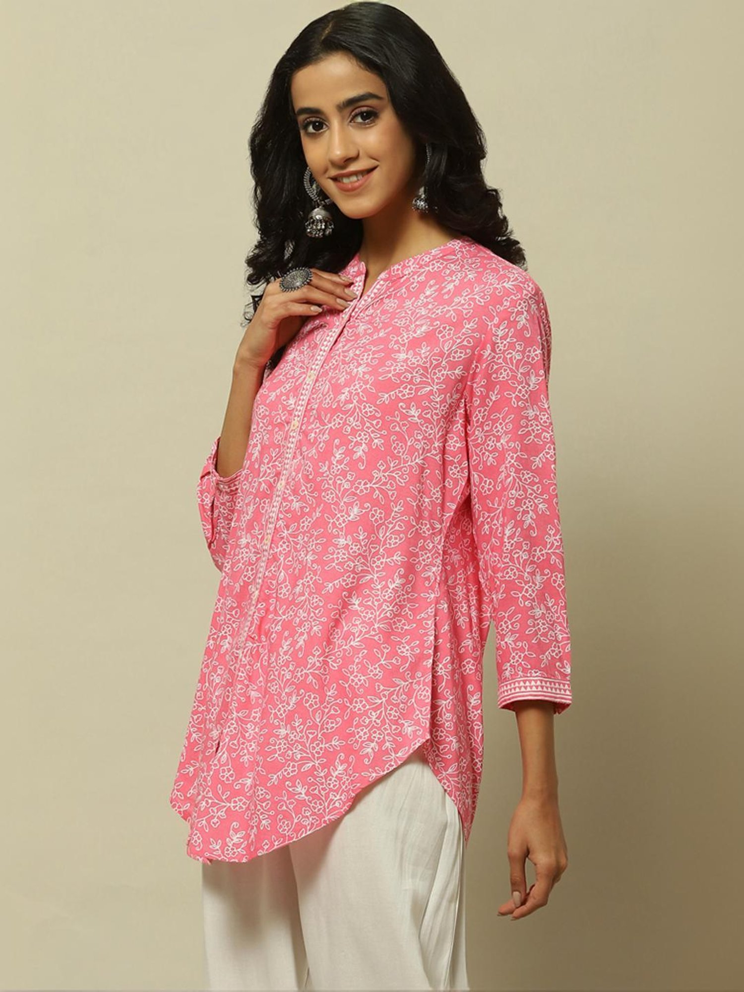 Rangriti Pink Printed Tunic