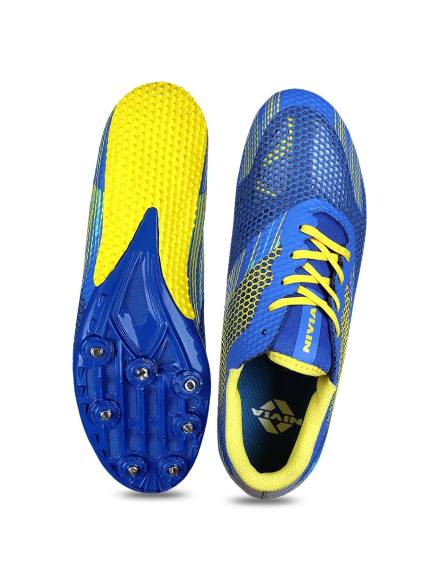 Nivia Men's Track and field-400 Blue Cricket Shoes