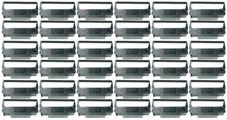 (36) ERC 30/34/38 Compatible Black and Red Impact and Dot Matrix Monroe Systems for Business Ink Ribbons