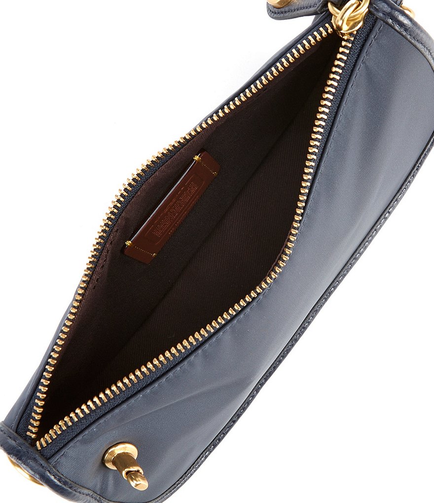 COACH Originals Swinger Nylon and Pebble Leather Shoulder Bag
