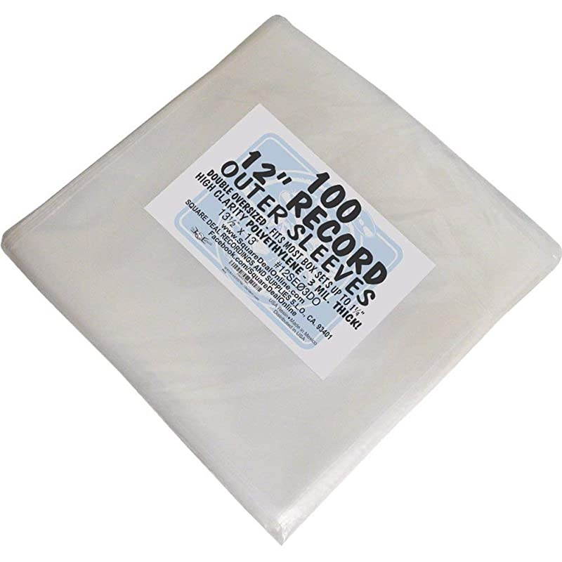 12 Double Oversize Record Outer Sleeves Fits Most Box Sets up to 125 Archival Quality Virgin Heavy Duty 3mil Thick Polyethylene 12SE03DO