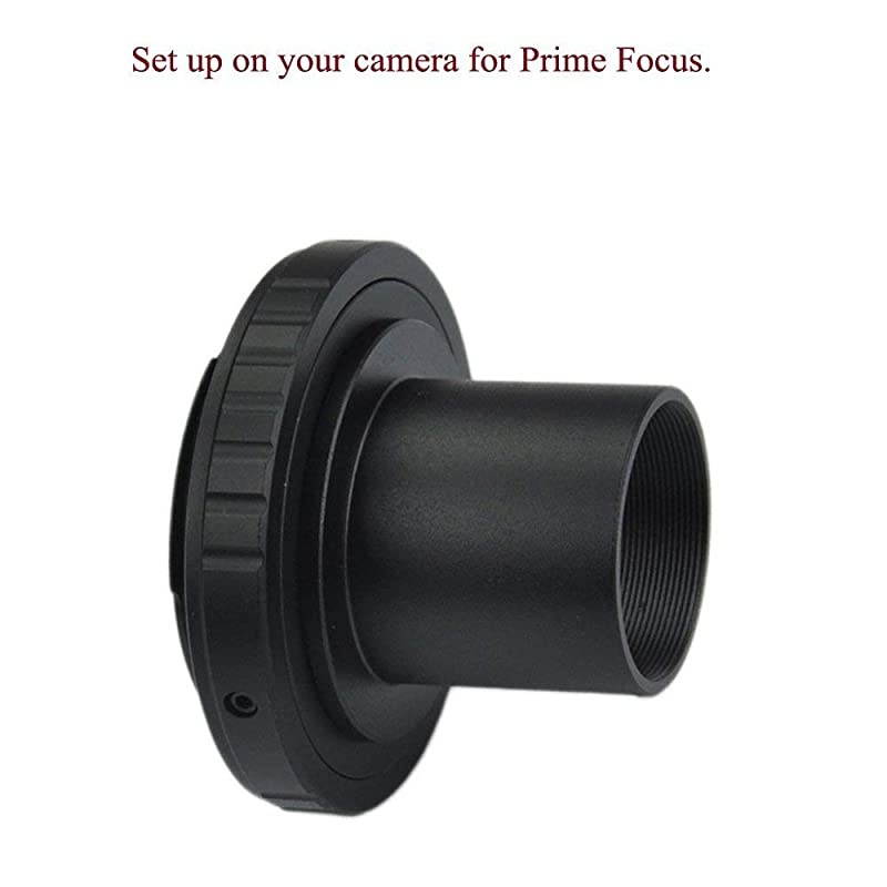 Deluxe Telescope Camera Adapter Kit for Canon EOSRebel DSLR Prime Focus and Variable Projection Eyepiece Photography Fits Standard 125quot Telescopes Accepts 125quot Eyepieces