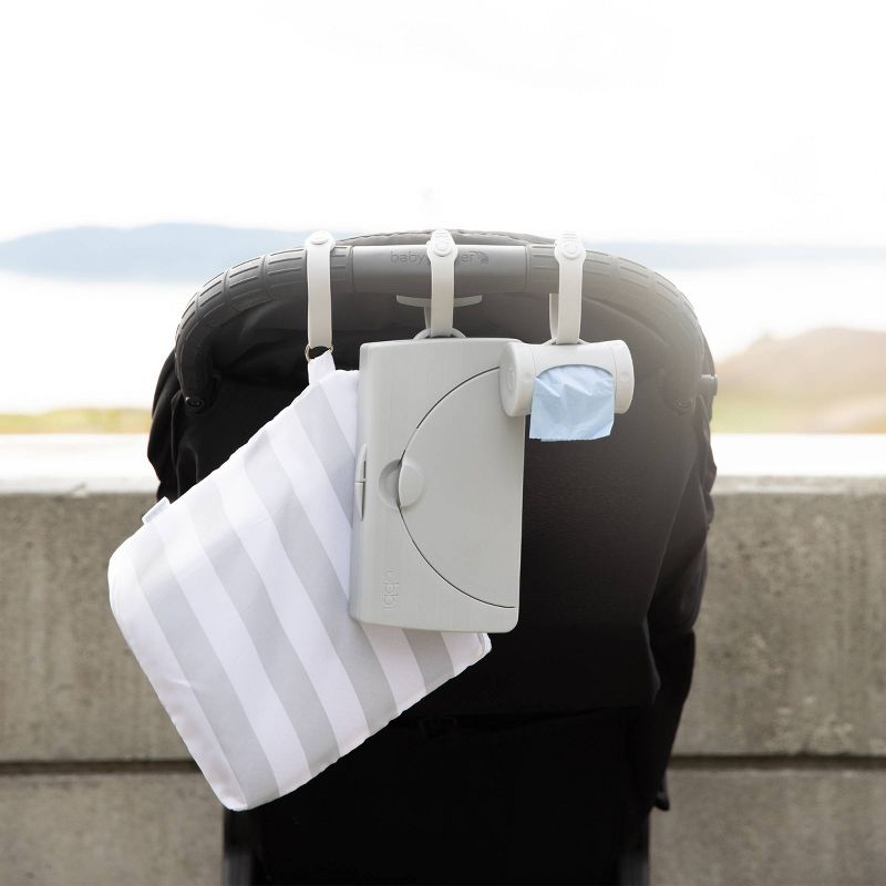 Beriwinkle Linen Diaper Caddy - Gray Sparkle