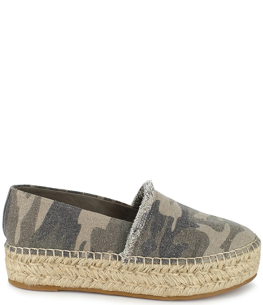 Splendid Lilly Camo Print Flatform Espadrille Slip-Ons