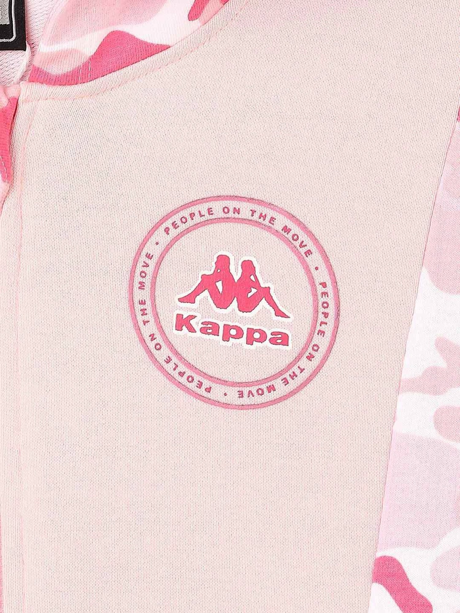 KAPPA Kids Pink Cotton Printed Full Sleeves Sweatshirt