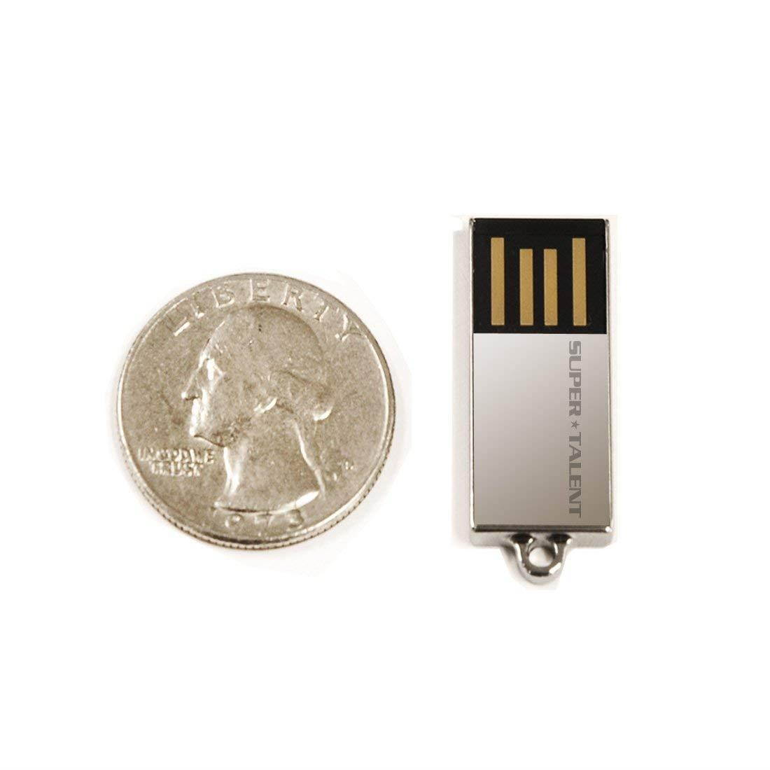 Super Talent Pico-C 8 GB USB 2.0 Flash Drive STU8GPCS (Silver)