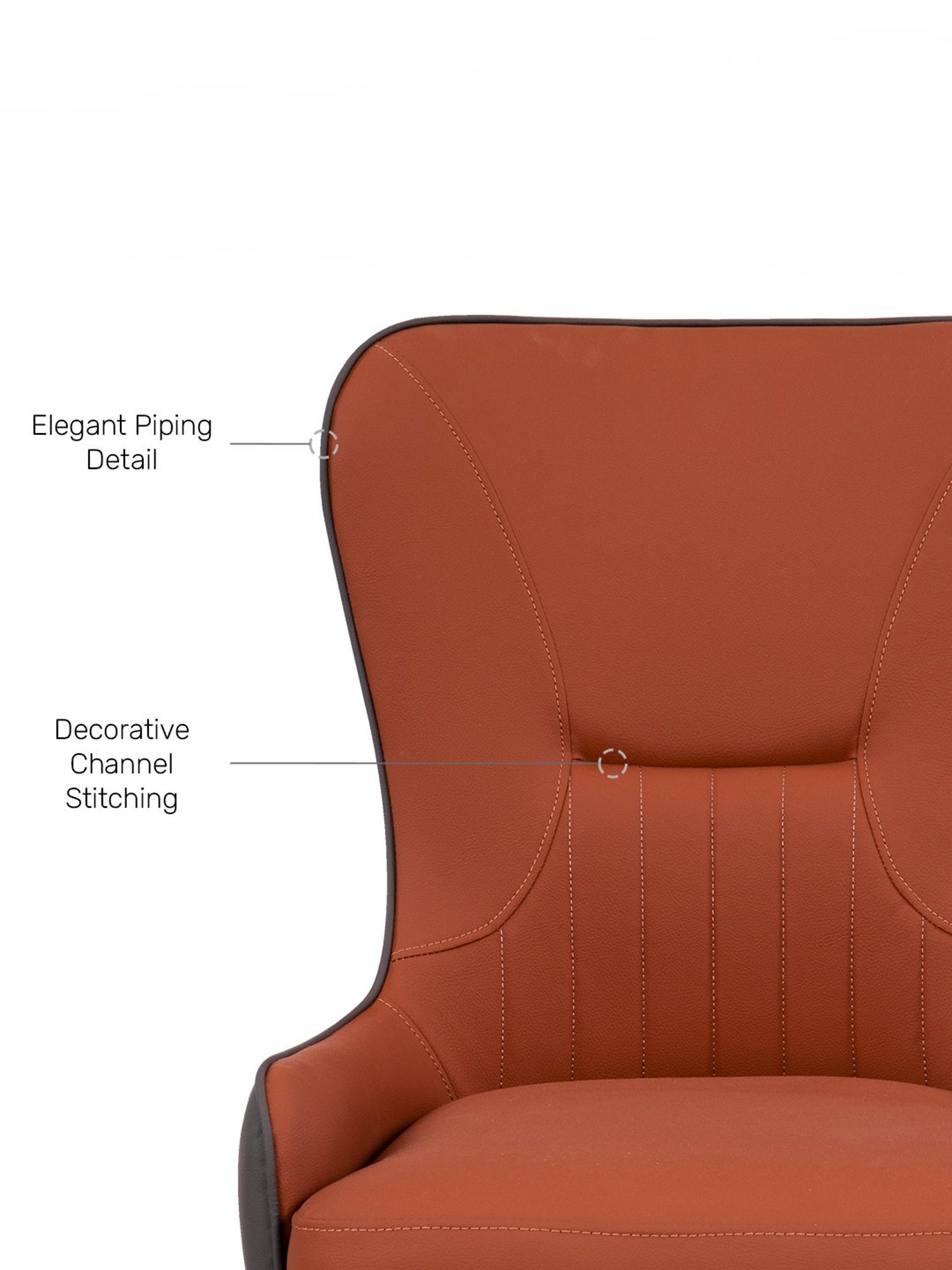 Durian Alaska Cloud Grey Russet Orange Natural Stone 6 Seater Dining Set