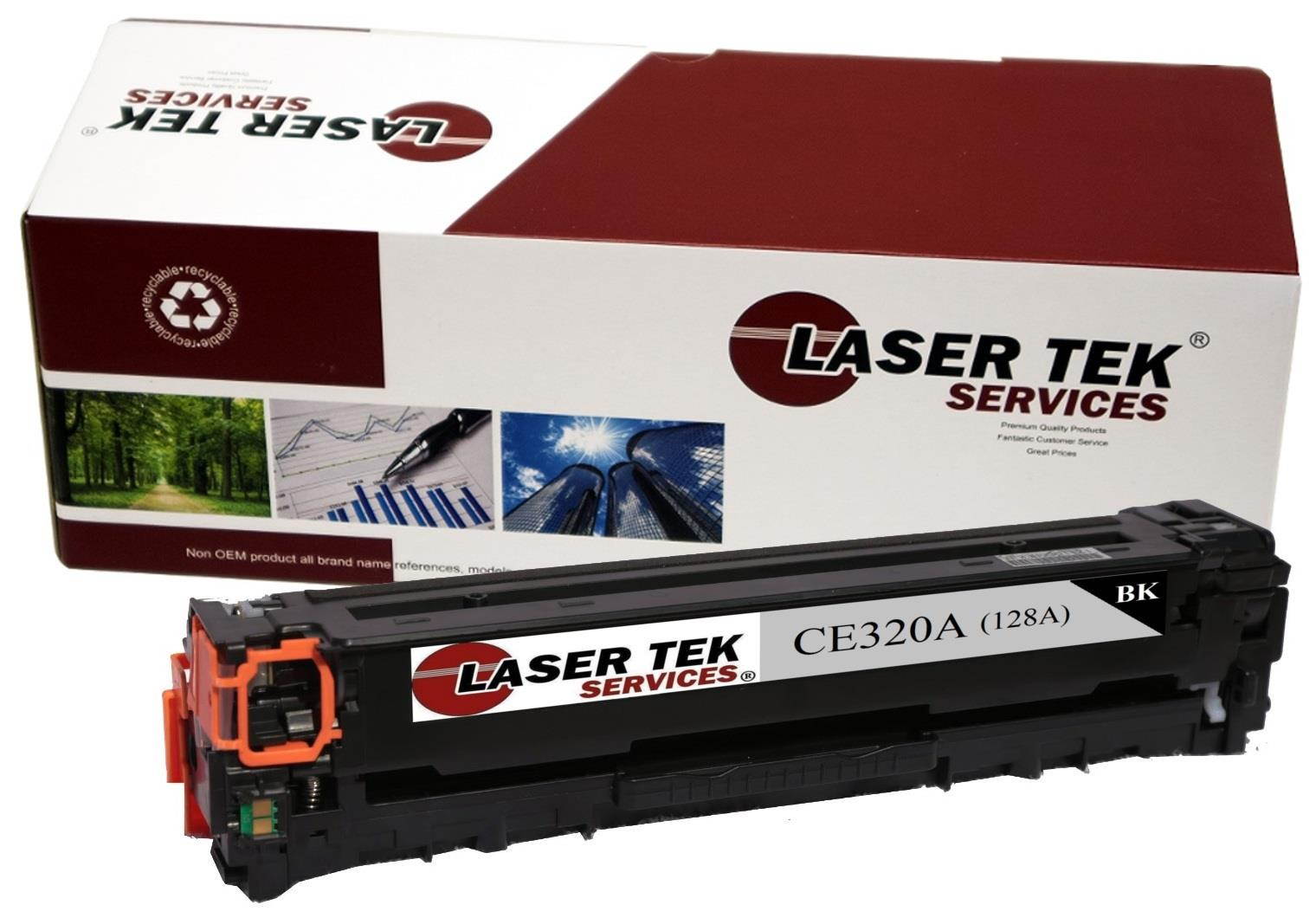 Laser Tek Services&reg; Replacement HP CE320A (128A) Black High Yield Toner Cartridge