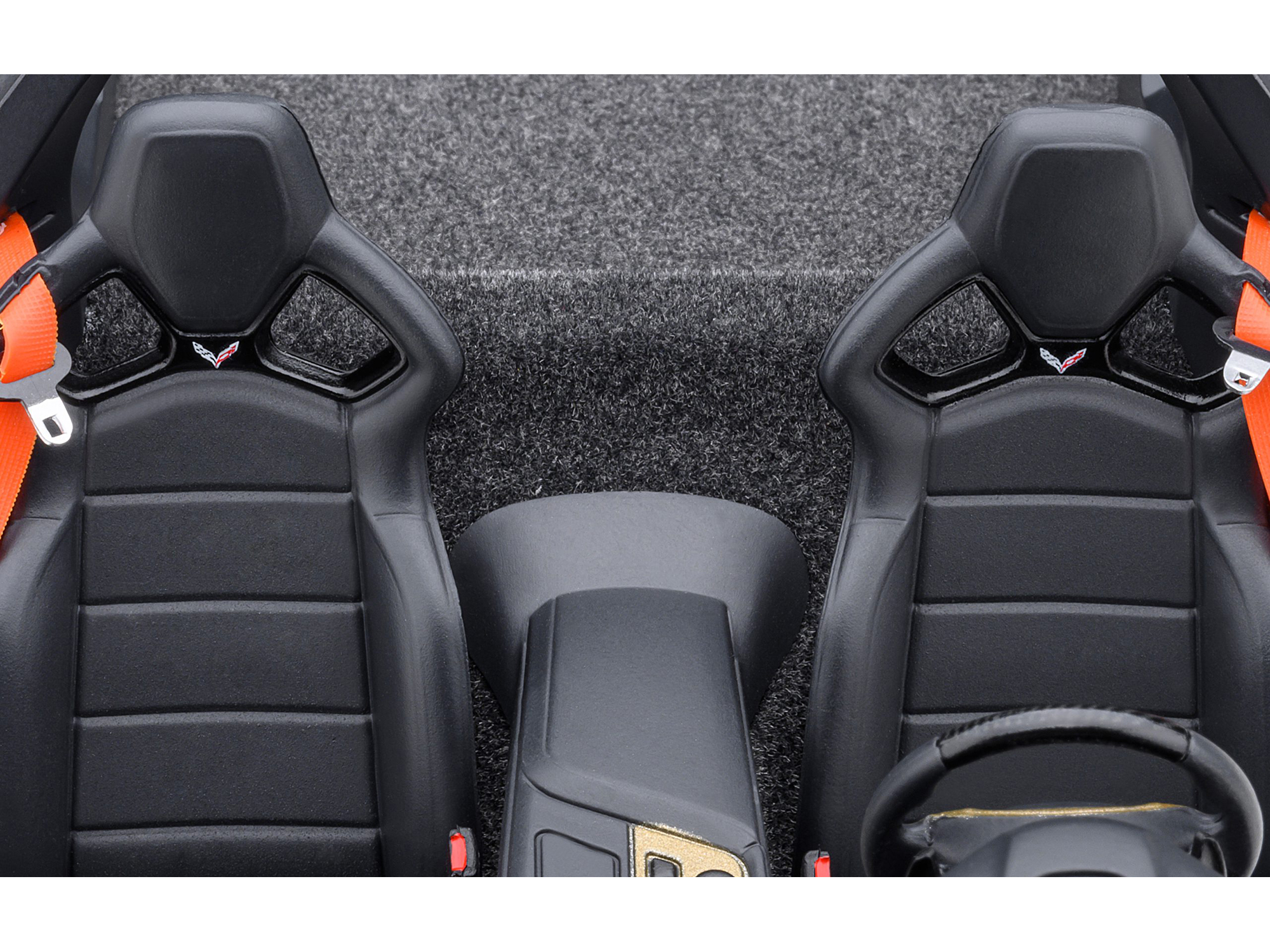 2019 Chevrolet Corvette Z06 Sebring Orange with Black Hood "Sports Cars" Series 1/64 Diecast Model Car by Auto World