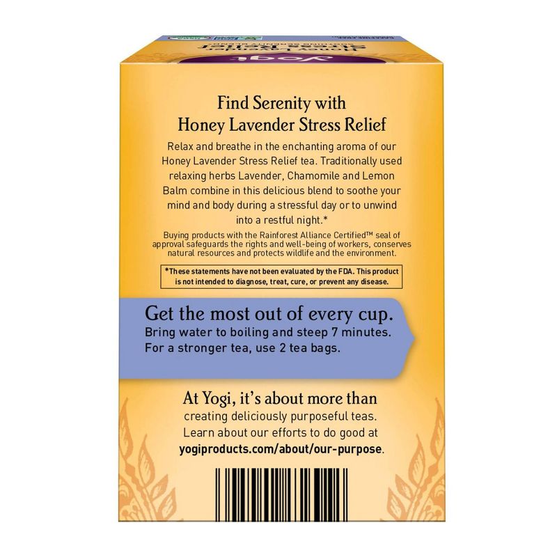 Yogi Tea - Honey Lavender Stress Relief Tea - 16ct