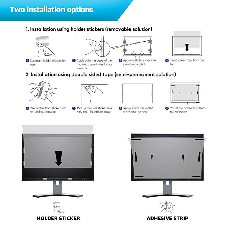 116 Wide 257 x 145 Anti Blue Light Screen Filter AntBlue Light AntiGlare AntiScratch Matte or Gloss Filtering Out Blue Light for Laptop Notebook LCD Monitor Display