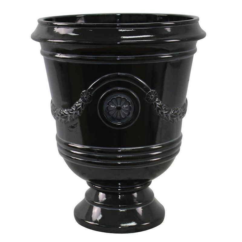 15" Porter Urn, Black - Southern Patio